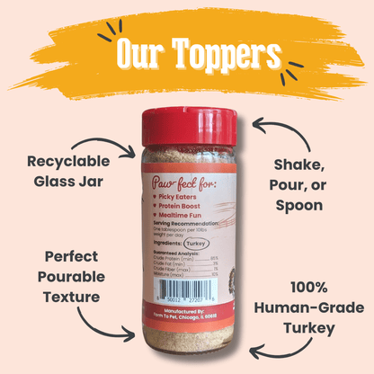 Treat Topper Turkey Dog Food Topper | Healthy Meal Supplement for Dogs